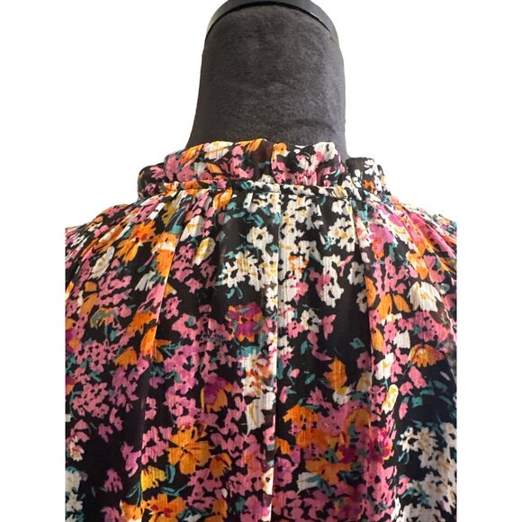 💖Vince Camuto XXL Floral Print Dress With Ruffle Collar & Long Sleeves - Picture 5 of 8